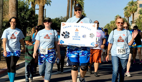 Image of The Colon and Rectal team participating in the Undy 5000 on a beautiful day in Phoenix!